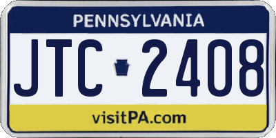 PA license plate JTC2408