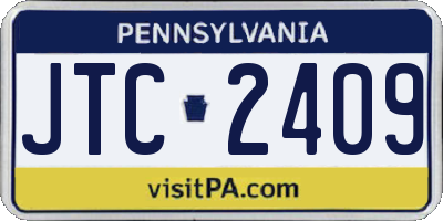 PA license plate JTC2409