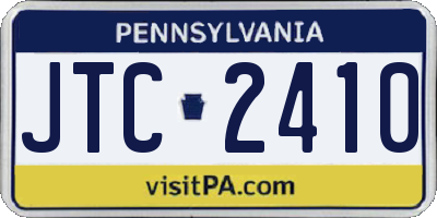 PA license plate JTC2410