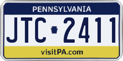PA license plate JTC2411