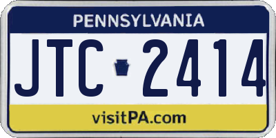 PA license plate JTC2414