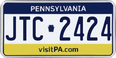 PA license plate JTC2424