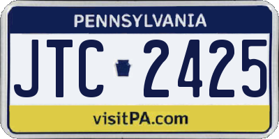 PA license plate JTC2425