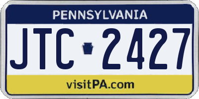 PA license plate JTC2427