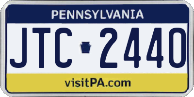 PA license plate JTC2440