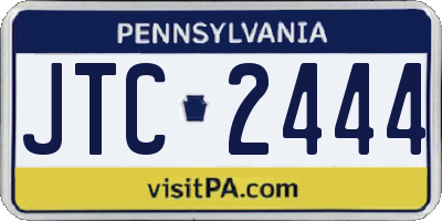 PA license plate JTC2444