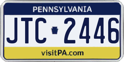 PA license plate JTC2446