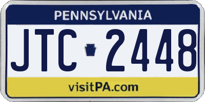 PA license plate JTC2448