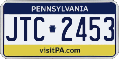 PA license plate JTC2453