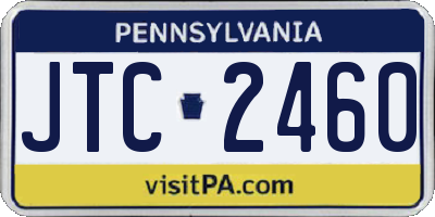 PA license plate JTC2460