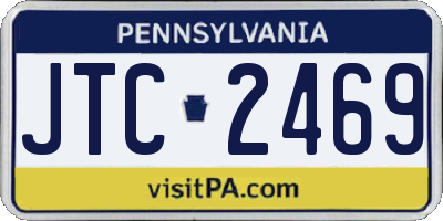 PA license plate JTC2469