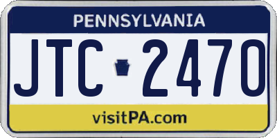 PA license plate JTC2470