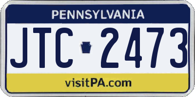 PA license plate JTC2473