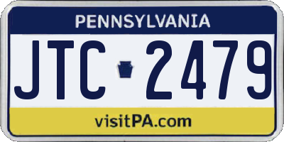 PA license plate JTC2479