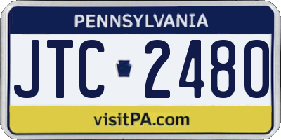 PA license plate JTC2480