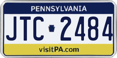 PA license plate JTC2484