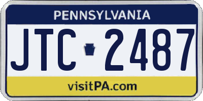 PA license plate JTC2487