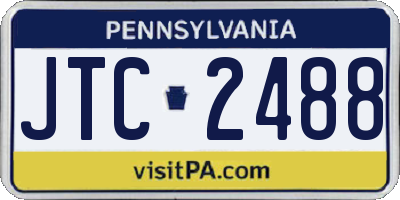 PA license plate JTC2488
