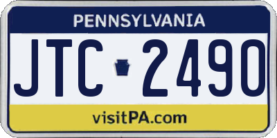 PA license plate JTC2490