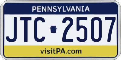 PA license plate JTC2507