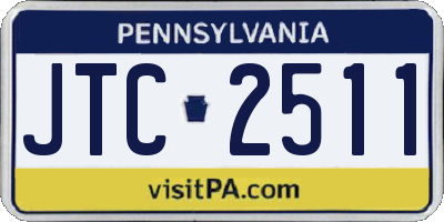 PA license plate JTC2511