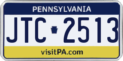 PA license plate JTC2513
