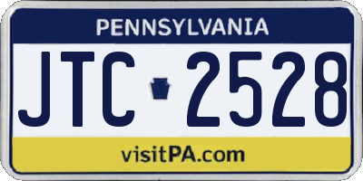 PA license plate JTC2528