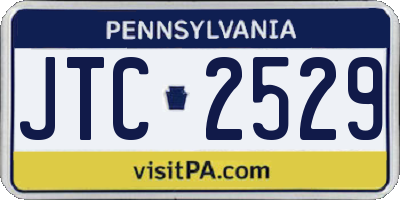 PA license plate JTC2529
