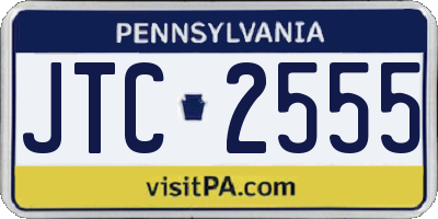PA license plate JTC2555