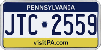 PA license plate JTC2559