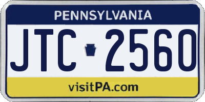 PA license plate JTC2560