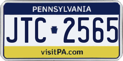 PA license plate JTC2565