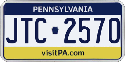 PA license plate JTC2570