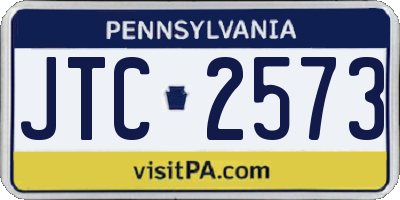 PA license plate JTC2573