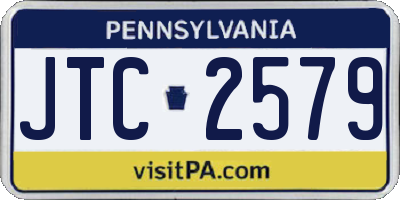 PA license plate JTC2579