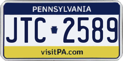PA license plate JTC2589
