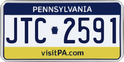 PA license plate JTC2591