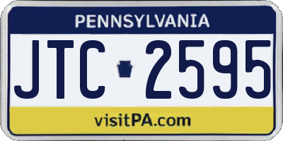 PA license plate JTC2595