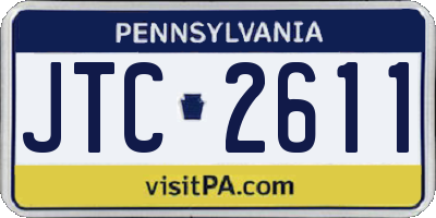 PA license plate JTC2611