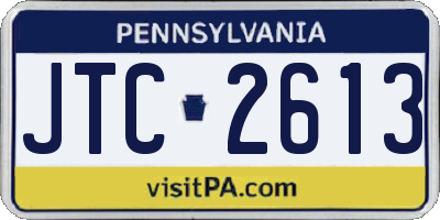 PA license plate JTC2613
