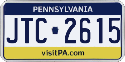 PA license plate JTC2615