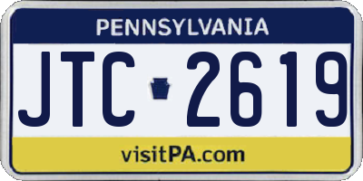 PA license plate JTC2619
