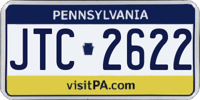 PA license plate JTC2622