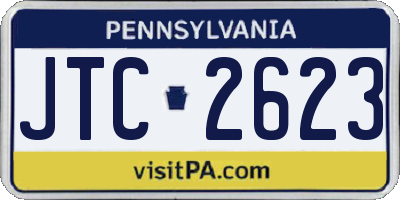 PA license plate JTC2623