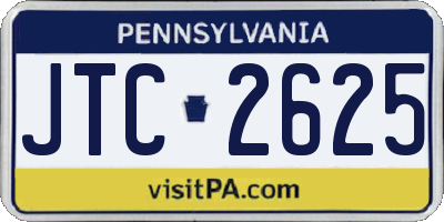 PA license plate JTC2625