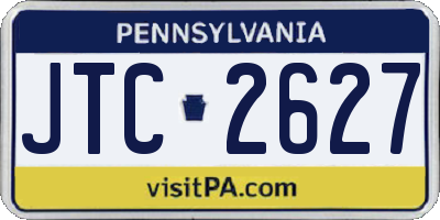 PA license plate JTC2627