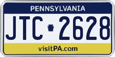 PA license plate JTC2628