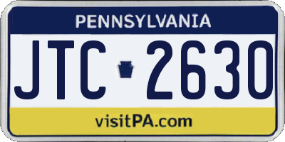 PA license plate JTC2630