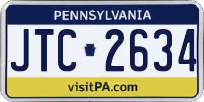 PA license plate JTC2634