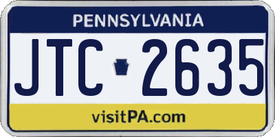 PA license plate JTC2635